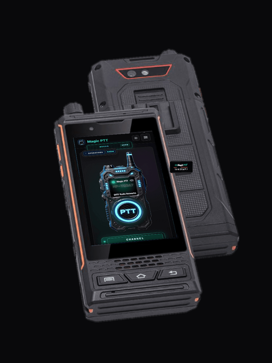 Vanguard running Magic PTT, with the Magic PTT nameplate on the back